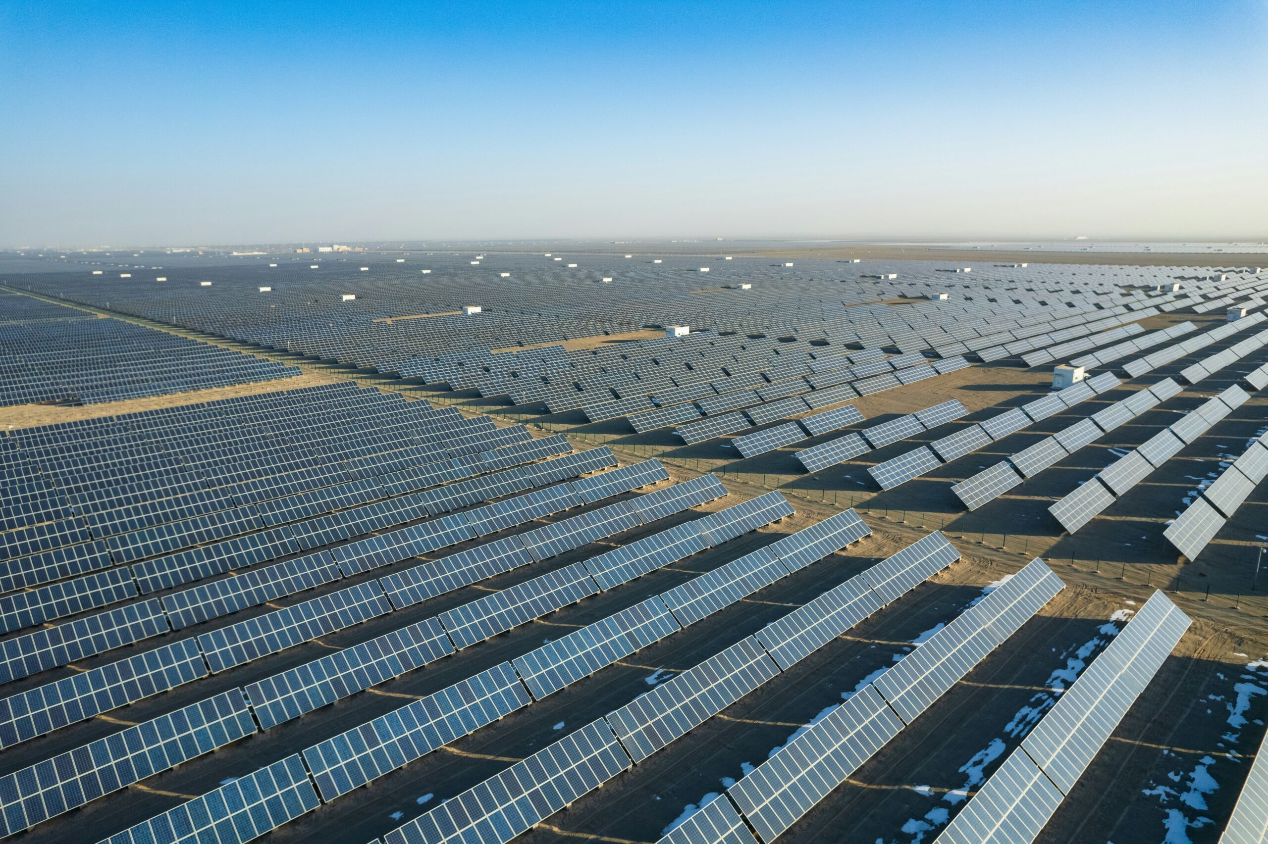 A solar power plant in Dunhuang, China.